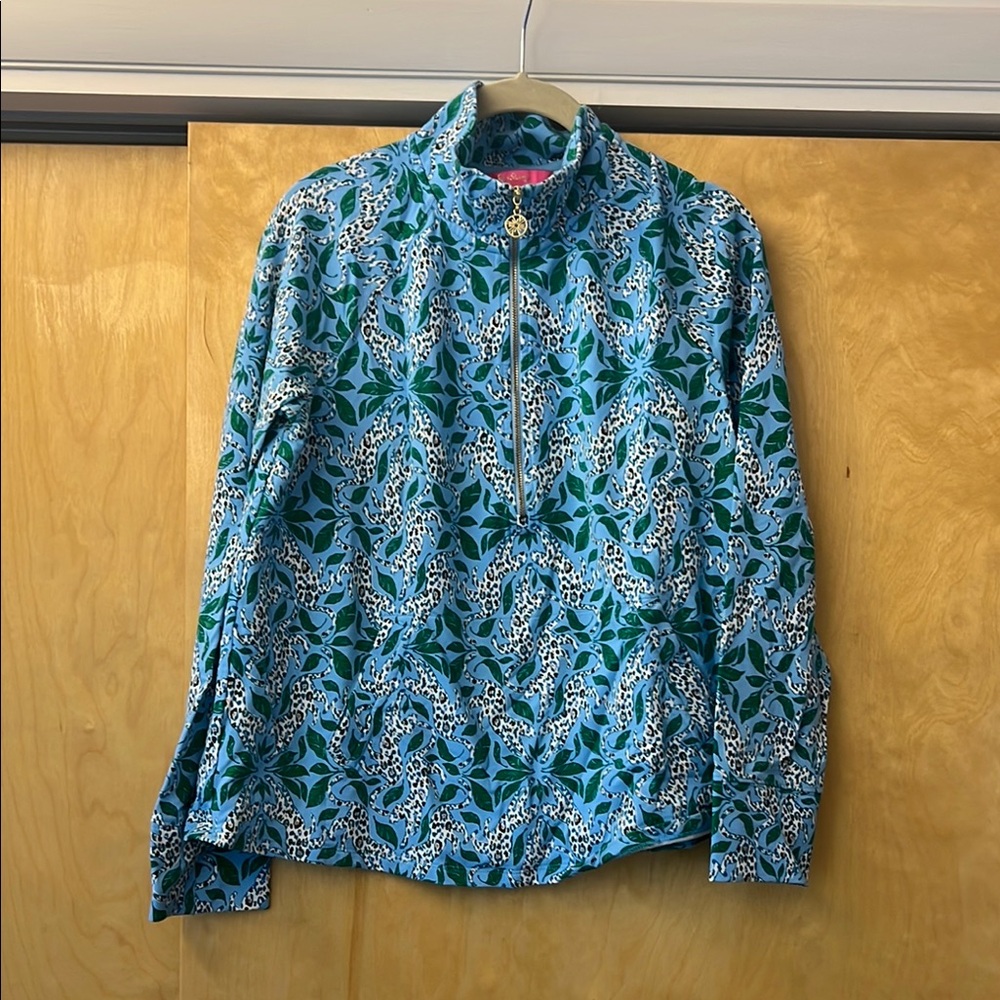 Lilly Pulitzer Blue and Green Patterned Top